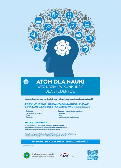 Konkurs Atom dla Nauki - plakat